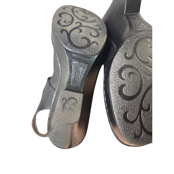 Born Women's Black Leather Heeled Sandals Size 8 - Picture 11 of 11